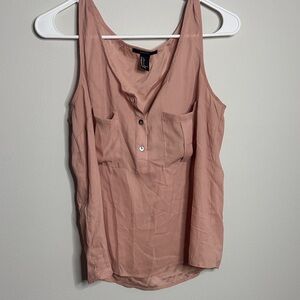 Forever 21 Blush Pink Button-Front Tank Top 8